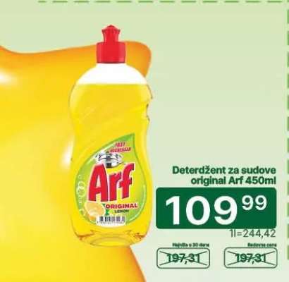 Deterdžent za sudove original Arf 450ml