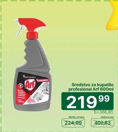 Sredstvo za kupatilo profesional Arf 600ml