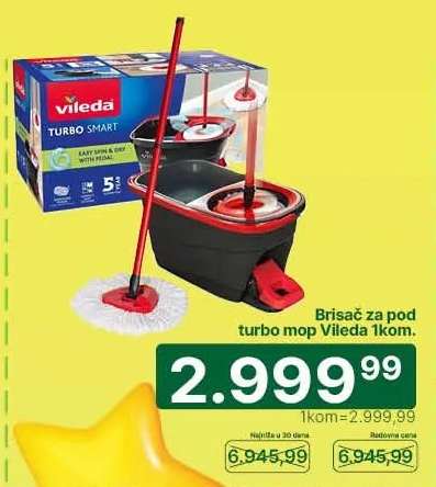 Brisač za pod turbo MOP Vileda 1kom.