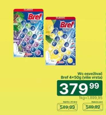 Wc osveživač Bref 4×50g (više vrsta)