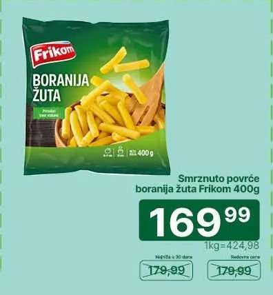 Smrznuto povrće boranija žuta Frikom 400g