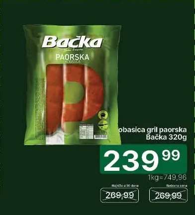 Kobasica gril paorska