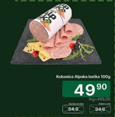 Kobasica Alpska Bačka 100g