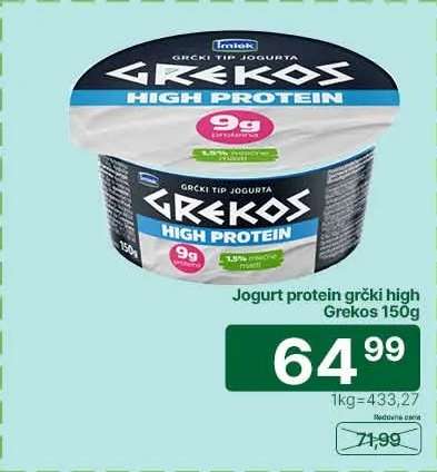Jogurt protein grčki high Grekos 150g