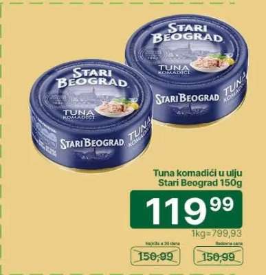 Tuna komadići u ulju Stari Beograd 150g