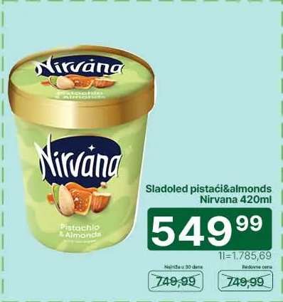 Sladoled pistaći&almonds Nirvana 420ml