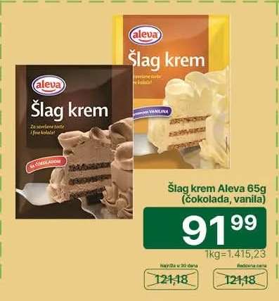 Šlag krem Aleva 65g (čokolada, vanila)