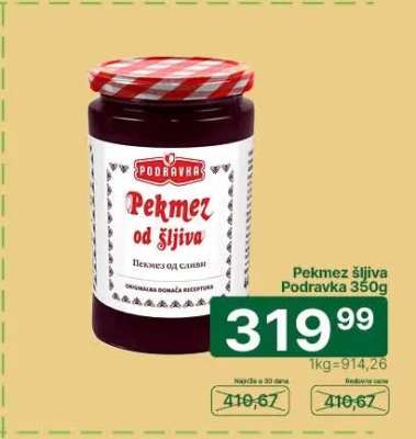 Pekmez Šljiva Podravka 350g