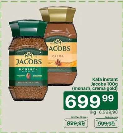 Kafa instant Jacobs 100g (monarh, crema gold)