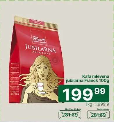 Kafa mlevena jubilarn Franck 100g