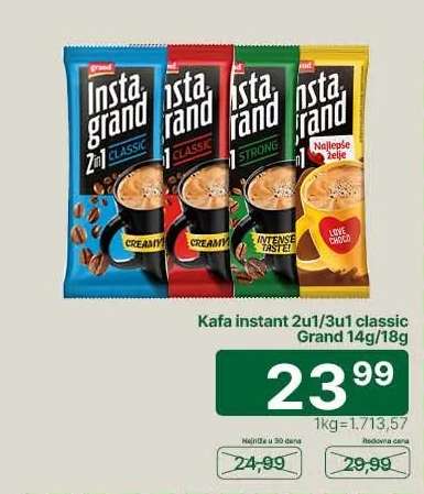 Kafa instant 2u1/3u1 classic Grand 14g/18g