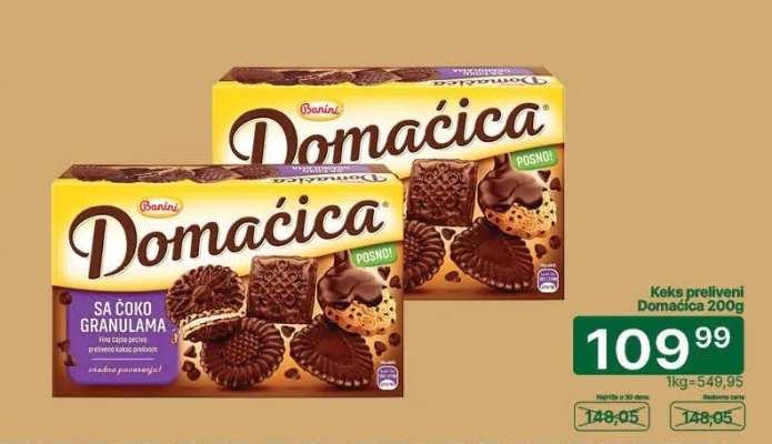 Keks preliveni Domaćica 200g