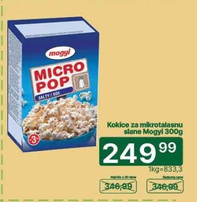 Kokice za mikrotalasnu slane Mogy 300g