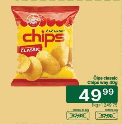 Čips classic Chips way 40g