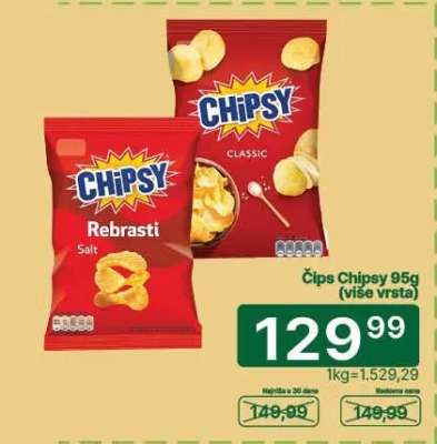 Čips Chipsy 95g