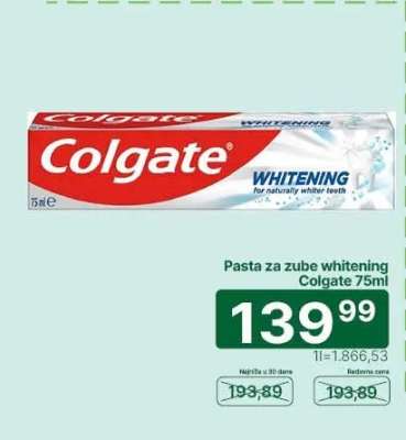 Pasta za zube Whitening Colgate, 75ml