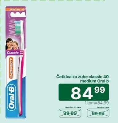 Četkica za zube classic 40 medium Oral b