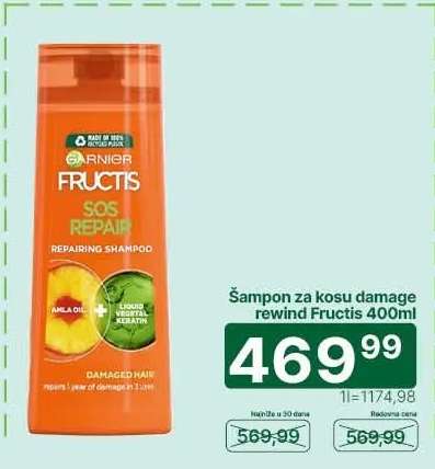 Šampon za kosu damage rewind Fructis 400ml
