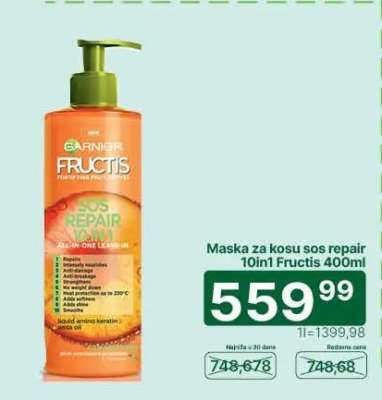 Maska za kosu sos repair 10in1 Fructis 400ml