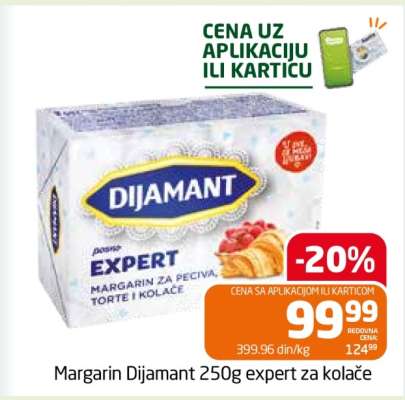 Margarin Dijamant 250g expert za kolače