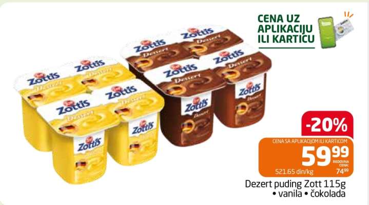 Dezert puding Zott 115g