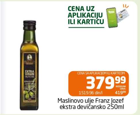 Maslinovo ulje Franz Jozef ekstra devičansko 250ml