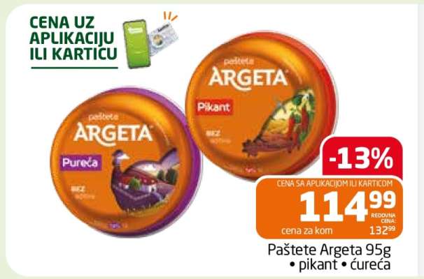Paštete Argeta 95g