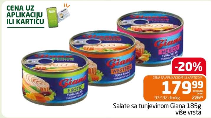 Salate sa tunjevinom Giana 185g