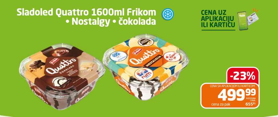 Sladoled Quattro 1600ml Frikom