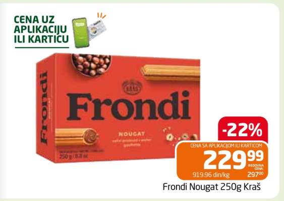 Frondi Nougat 250g Kraš