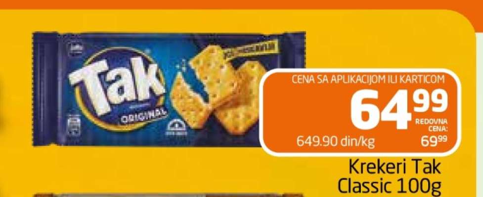 Krekeri Tak Classic 100g
