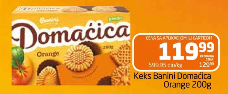 Keks Banini Domaćica Orange 200g