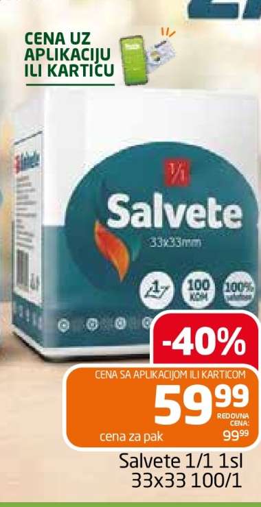 Salvete 1/1 1sl 33x33 100/1