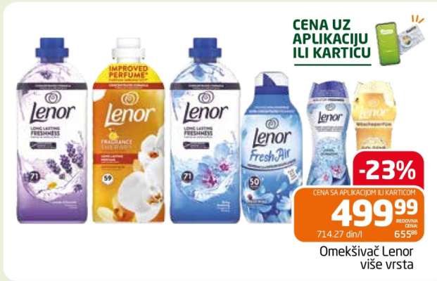 Omekšivač Lenor više vrsta