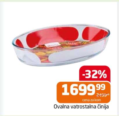 Ovalna vatrostalna činija