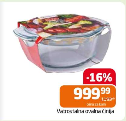 Vatrostalna ovalna činija