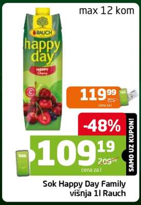 Sok Happy Day Family višnja 1l Rauch
