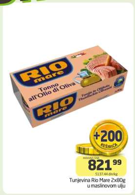 Tunjevina Rio Mare 2x80g u maslinovom ulju
