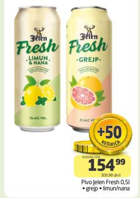 Pivo Jelen Fresh 0.5l