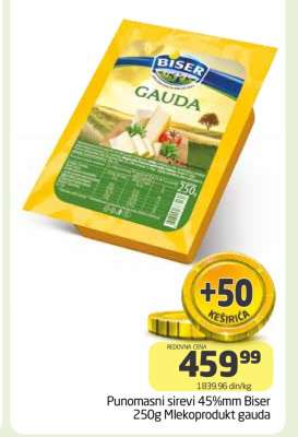 Punomasni sirevi 45%mm Biser