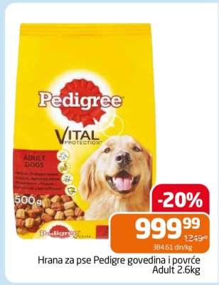 Hrana za pse Pedigree govedina i povrće