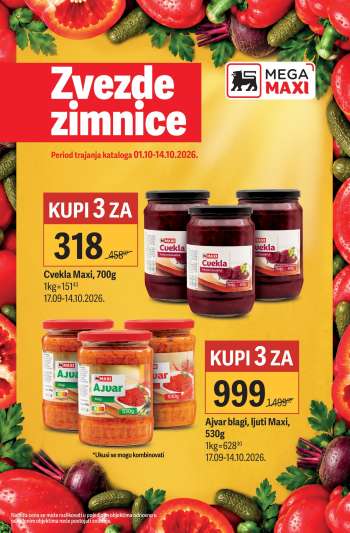 Mega Maxi katalog - 01.10.2026 - 14.10.2026.