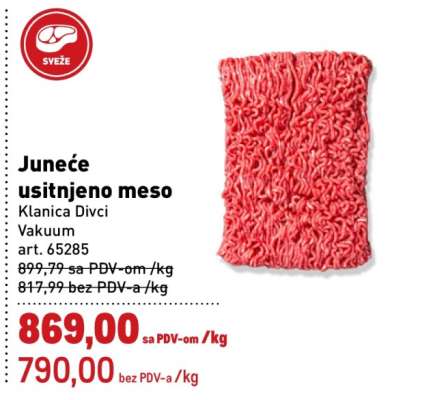 JUNEĆE USITNJENO MESO