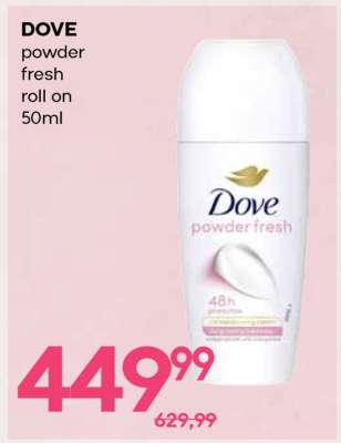 DOVE powder fresh roll on 50ml