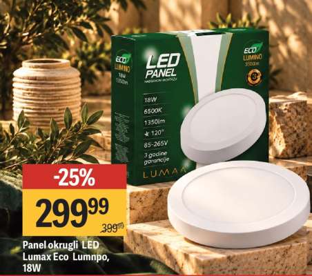 Panel okrugli LED Lumax Eco Lumnpo, 18W