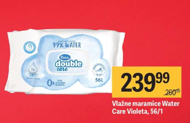 Vlažne maramice Water Care Violeta , 56/1