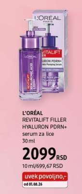 L'ORÉAL REVITALIFT FILLER HYALURON PDRN+