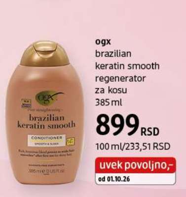 ogx brazilian keratin smooth regenerator za kosu