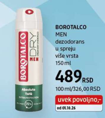 BOROTALCO MEN dezodorans u spreju
