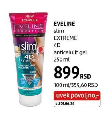 EVELINE slim EXTREME 4D anticelulit gel 250 ml
